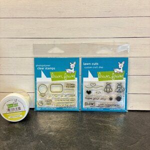 Lawn Fawn stamps and dies embossing powder